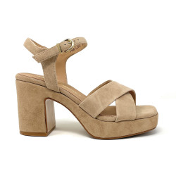 Janet & Janet sandali donna in camoscio beige J 650