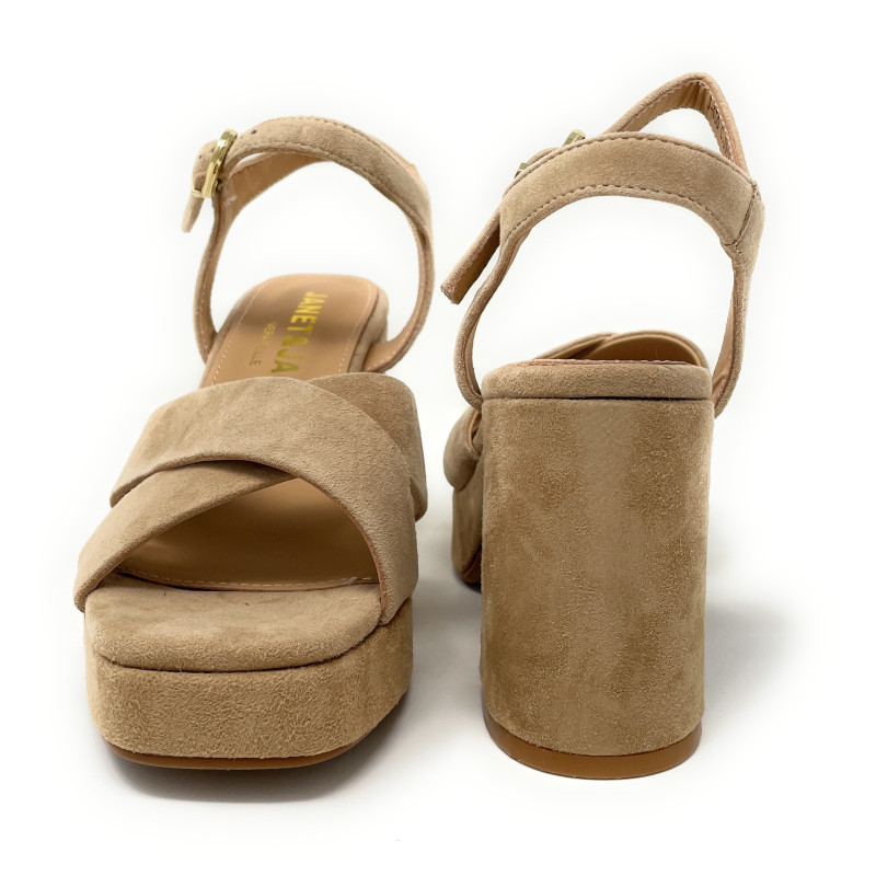 Janet & Janet sandali donna in camoscio beige J 650