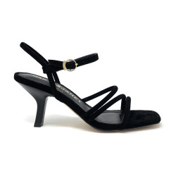 Janet & Janet sandali donna in camoscio black nero J 780