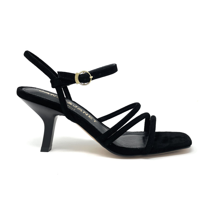 Janet & Janet sandali donna in camoscio black nero J 780