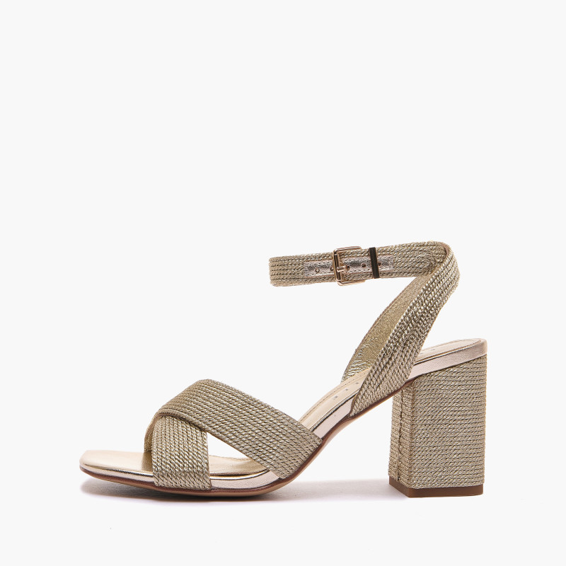 Emanuelle Vee sandali donna Farah raffia sutage lame gold 203 10