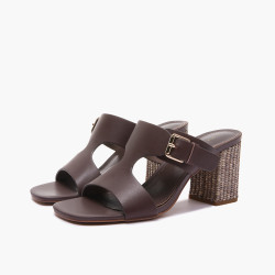 Emanuelle Vee ciabatta Farah donna in pelle brown 203 13