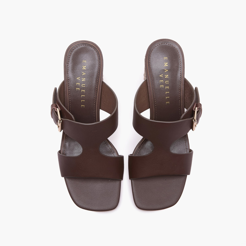 Emanuelle Vee ciabatta Farah donna in pelle brown 203 13