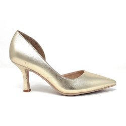 Francesco Milano décolleté in pelle platino A08-12N