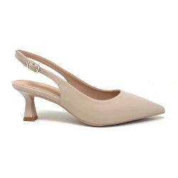 Francesco Milano slingback donna in pelle beige E06-02A