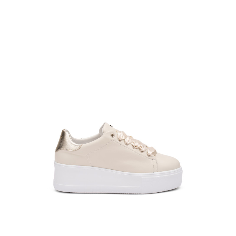 Frau sneakers donna platfrom in pelle vela beige 39K2