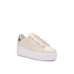 Frau sneakers donna platfrom in pelle vela beige 39K2