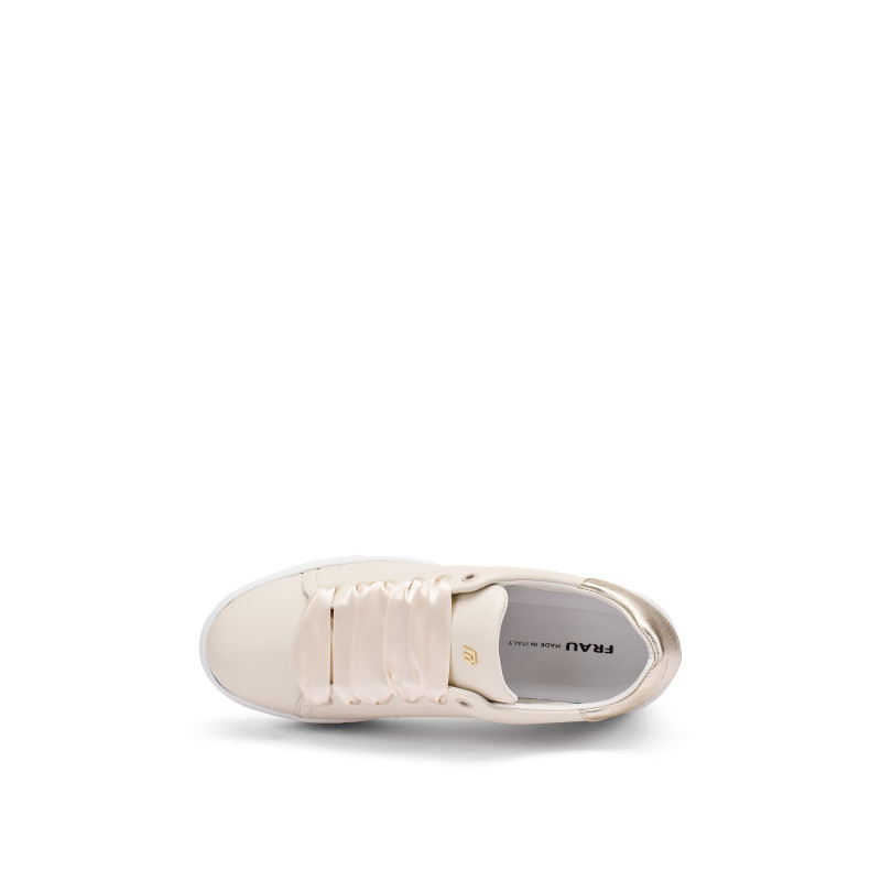 Frau sneakers donna platfrom in pelle vela beige 39K2