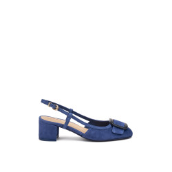 Frau slingback donna in camoscio col. abyss - blu 66B8
