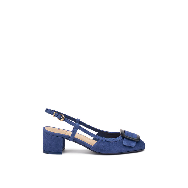 Frau slingback donna in camoscio col. abyss - blu 66B8