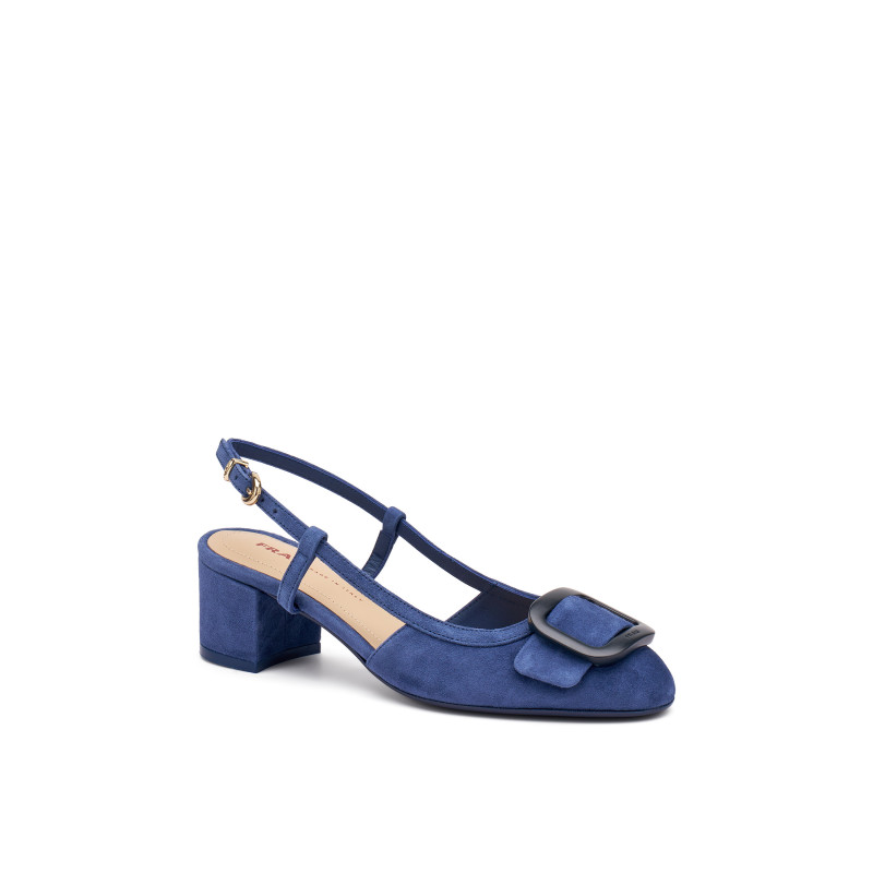 Frau slingback donna in camoscio col. abyss - blu 66B8