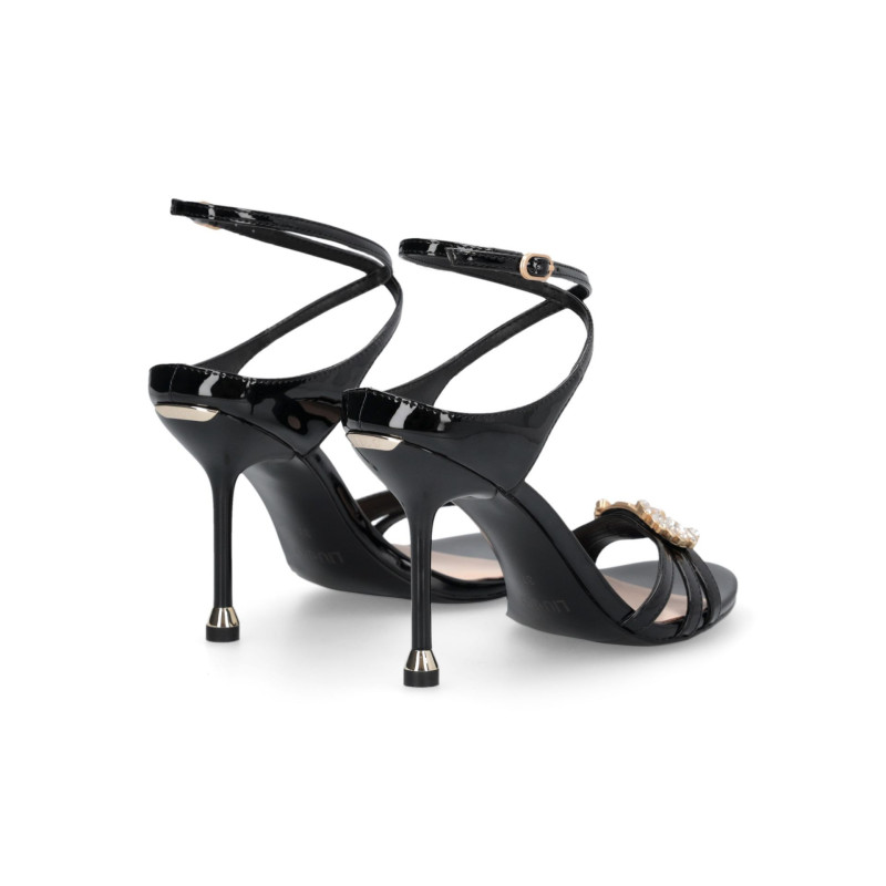 Liu Jo sandali Tracy 03 black con logo gioiello SA6071EX004
