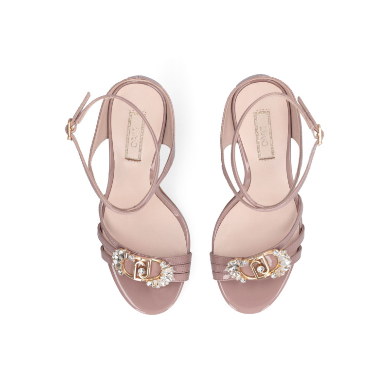 Liu Jo sandali Tracy 03 nude con logo gioiello SA6071EX004