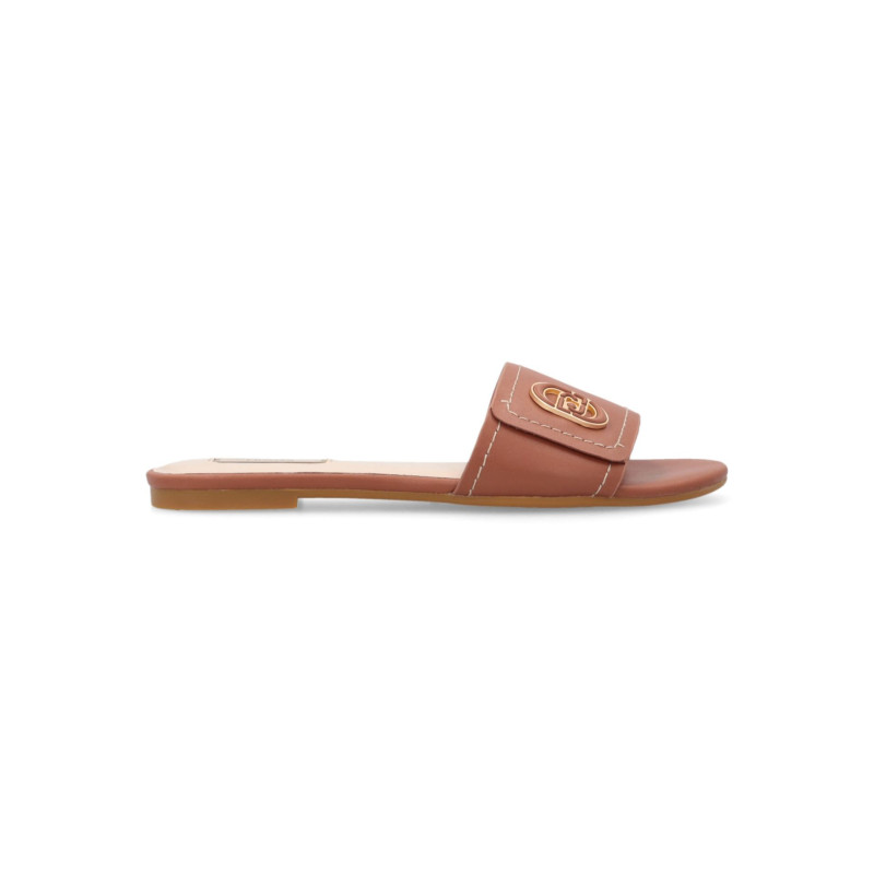 Liu Jo ciabatte flat donna Sandy 03 in pelle cuoio SA6127P0102