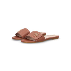 Liu Jo ciabatte flat donna Sandy 03 in pelle cuoio SA6127P0102