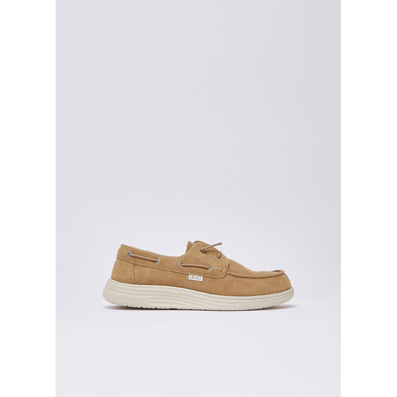 Liu Jo mocassini uomo Riva 01 in suede lion beige 7B5007PX002