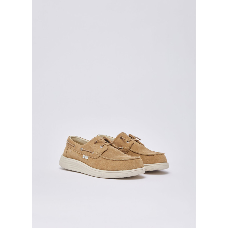 Liu Jo mocassini uomo Riva 01 in suede lion beige 7B5007PX002