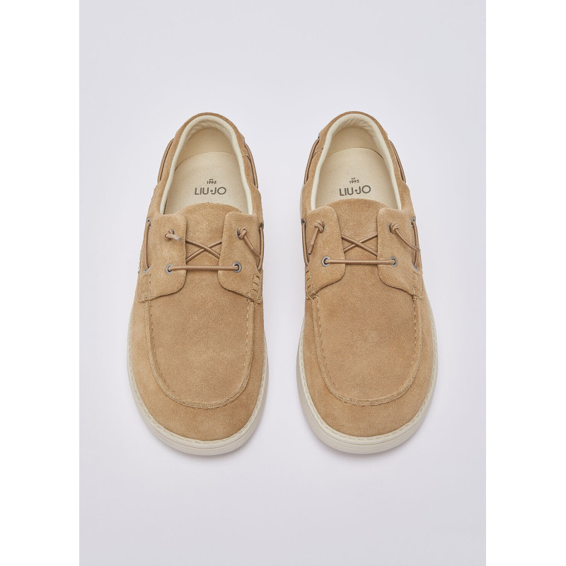 Liu Jo mocassini uomo Riva 01 in suede lion beige 7B5007PX002