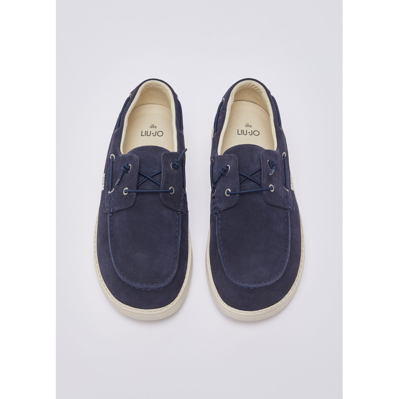 Liu Jo mocassini uomo casual Riva 01 in suede navy 7B5007PX002