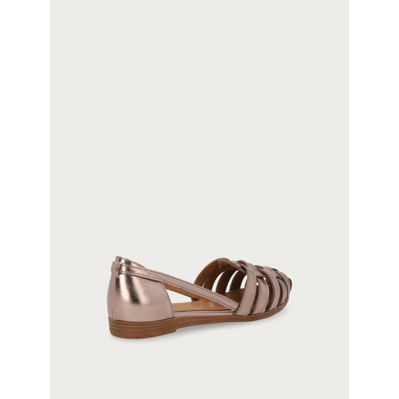 Frau ballerina ragnetto in pelle laminato bronzo 03V1