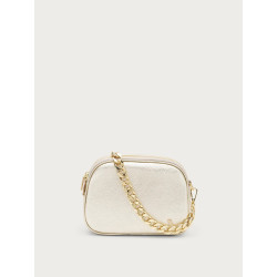 Frau borsa donna media laminato platino B366