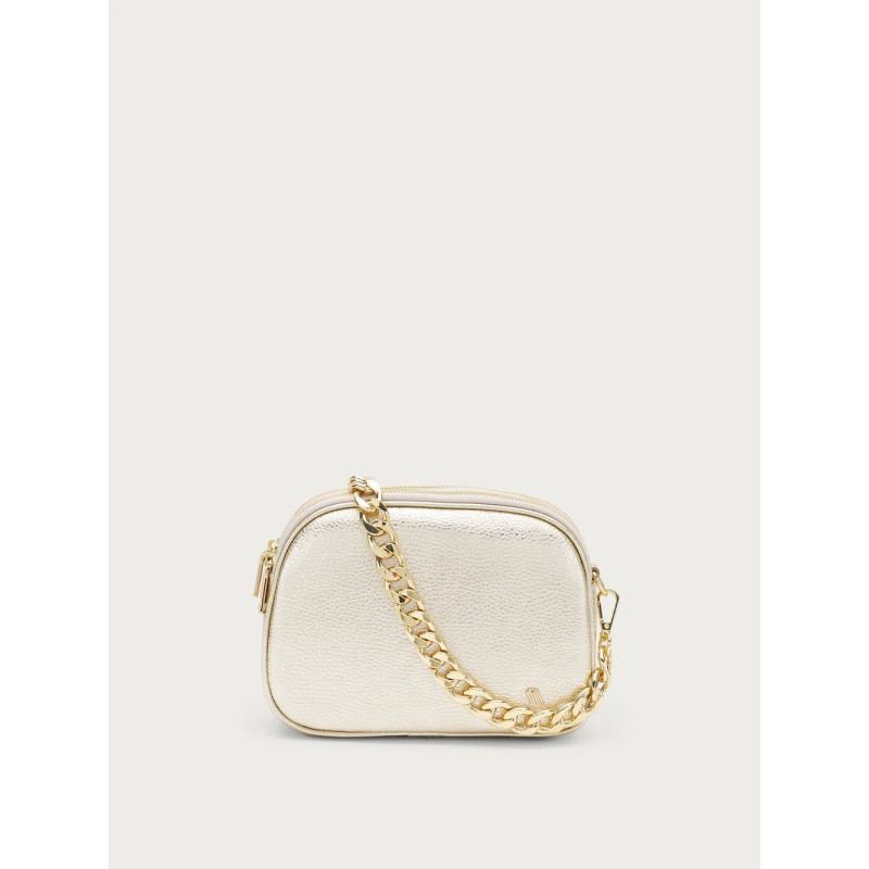 Frau borsa donna media laminato platino B366