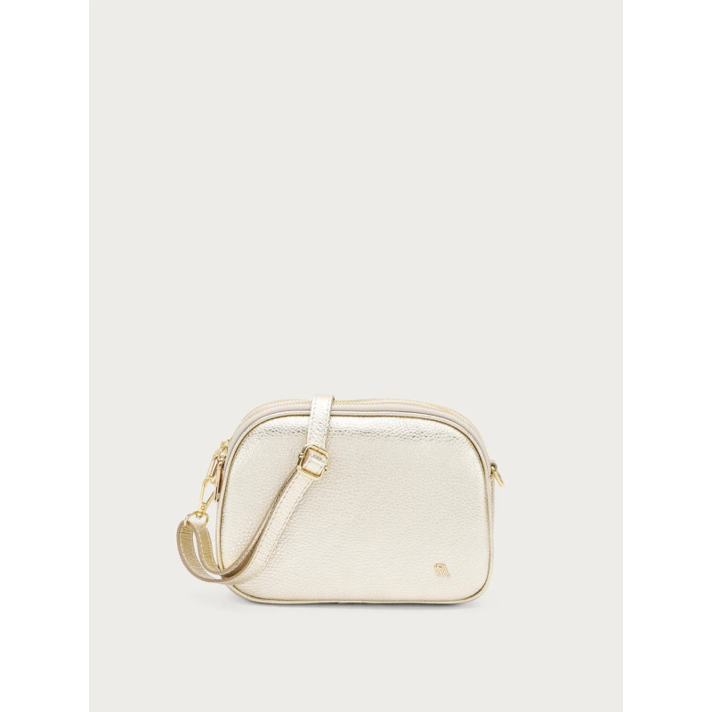 Frau borsa donna media laminato platino B366