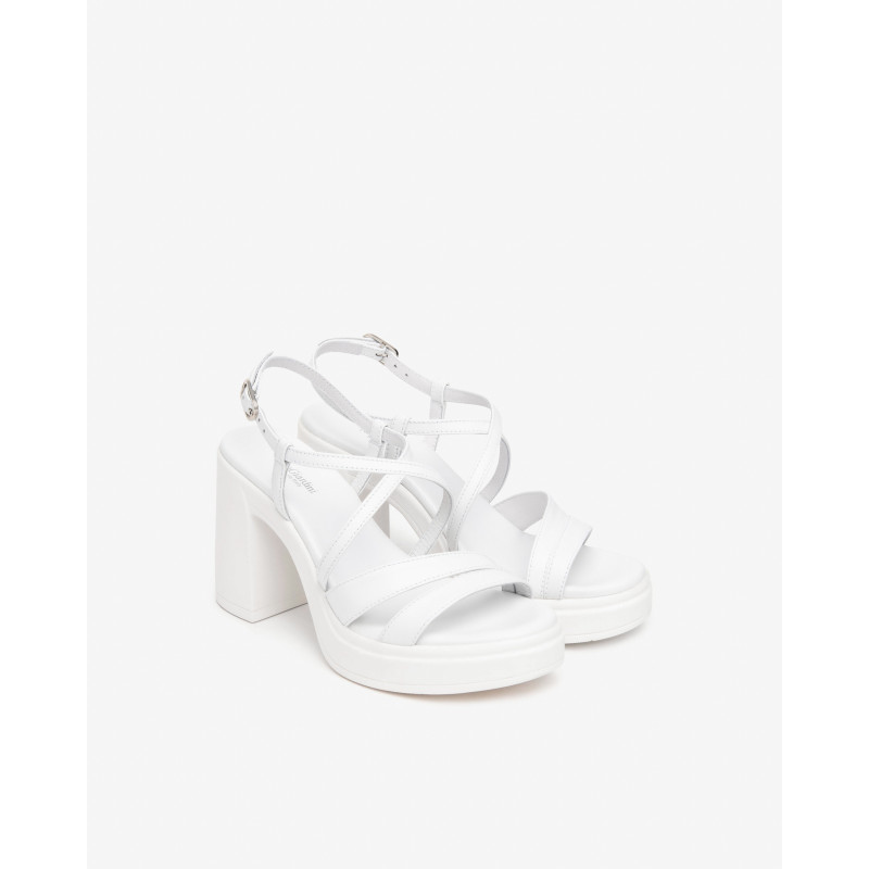 Nero Giardini sandali donna bianco con plateau E513660D707