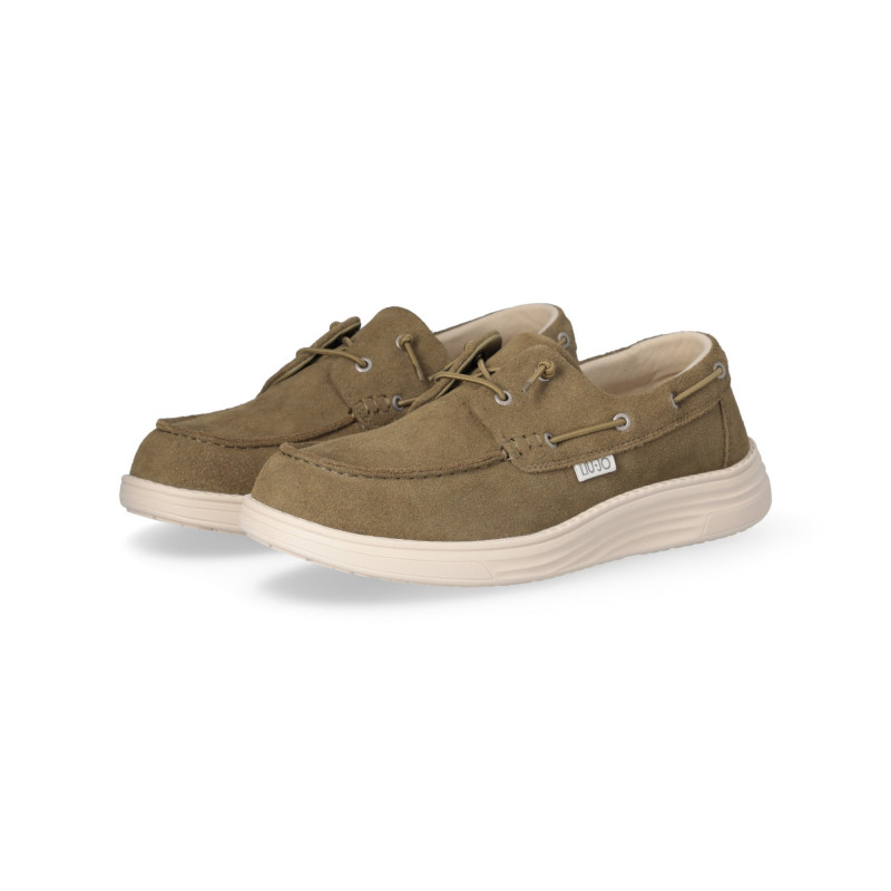 Liu Jo mocassini uomo Riva 01 in suede sage verde 7B5007PX002
