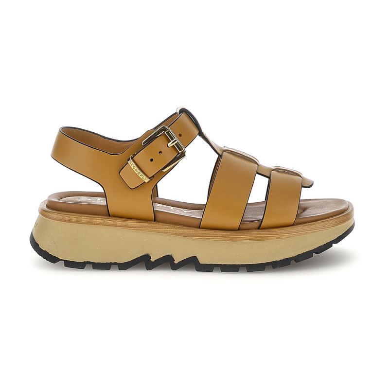 Stonefly sandali donna Star 10 dark tan con zeppa 223847