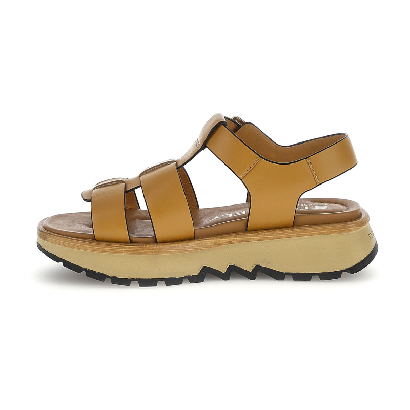 Stonefly sandali donna Star 10 dark tan con zeppa 223847