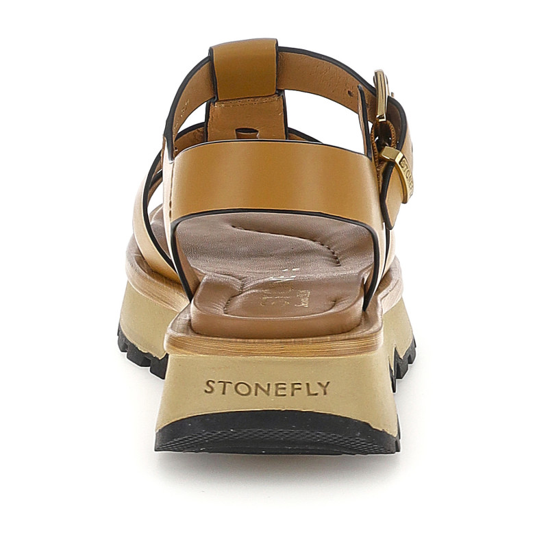 Stonefly sandali donna Star 10 dark tan con zeppa 223847