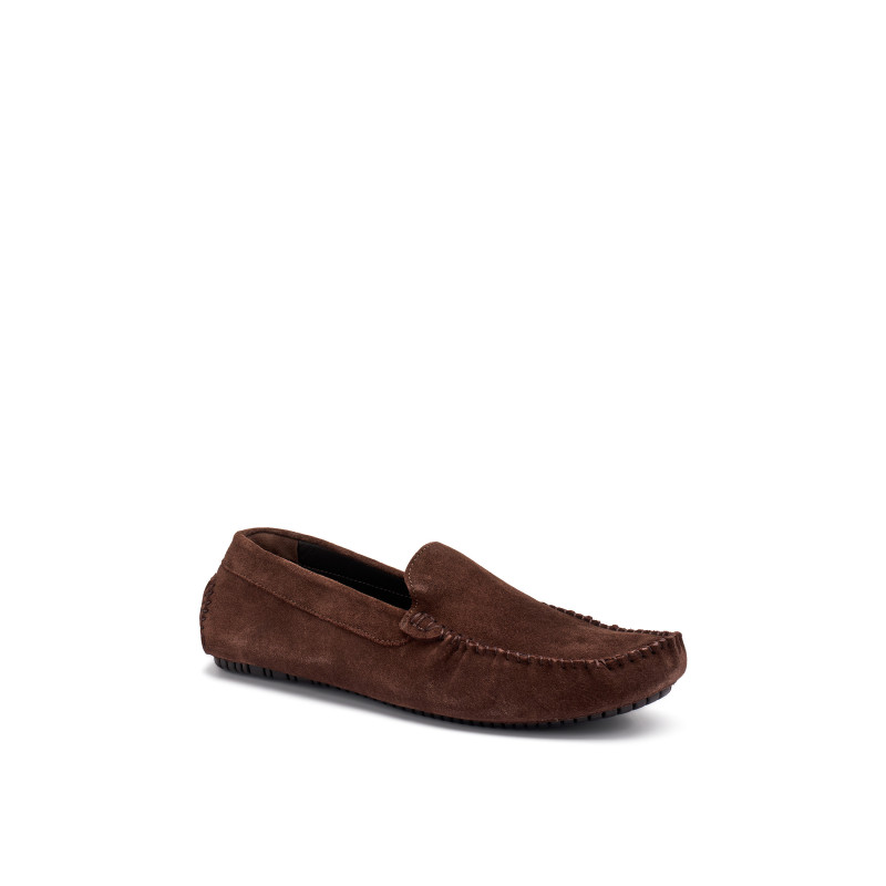 Frau mocassini uomo driver in velour brown 12B0