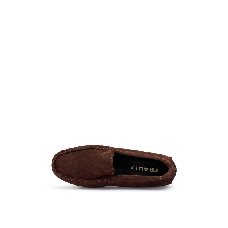 Frau mocassini uomo driver in velour brown 12B0