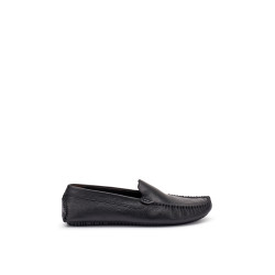 Frau mocassini uomo driver in pelle black nero 12M0