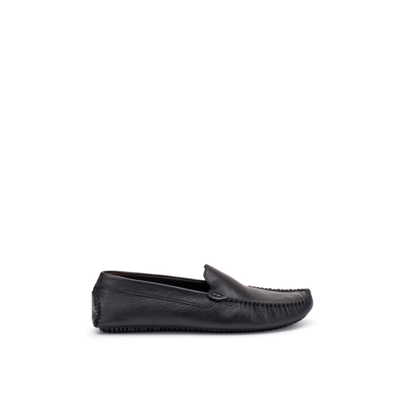 Frau mocassini uomo driver in pelle black nero 12M0