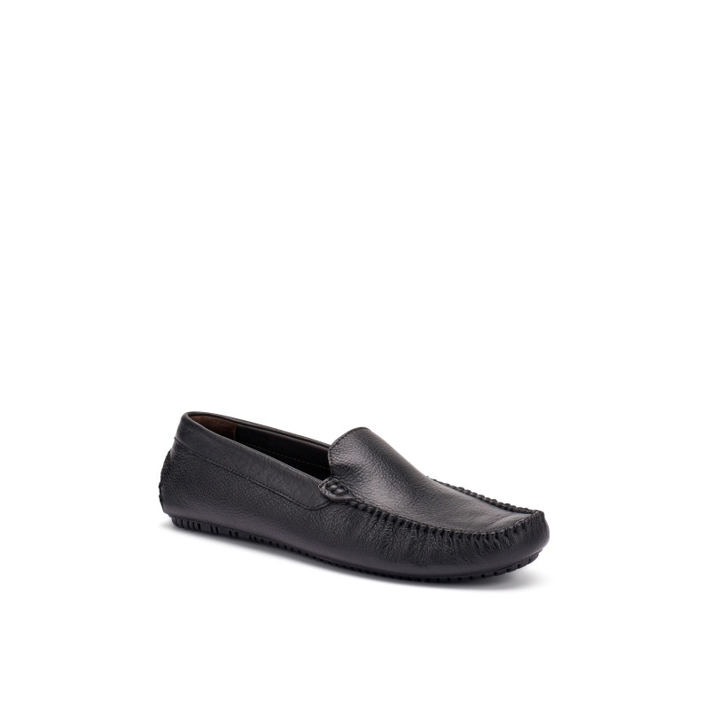 Frau mocassini uomo driver in pelle black nero 12M0
