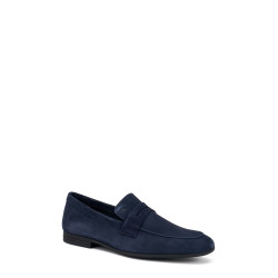Frau mocassini uomo in camoscio blu 34B5