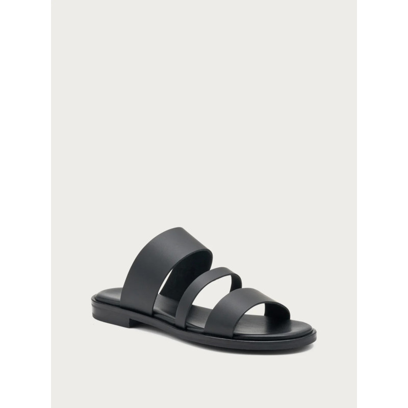 Frau ciabatta donna London in pelle nero 86M0