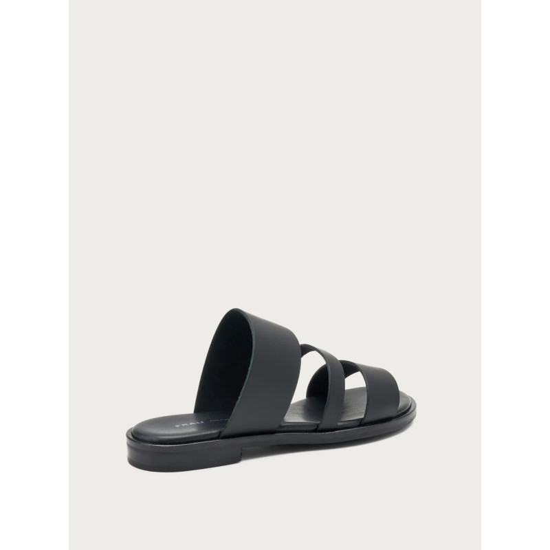 Frau ciabatta donna London in pelle nero 86M0