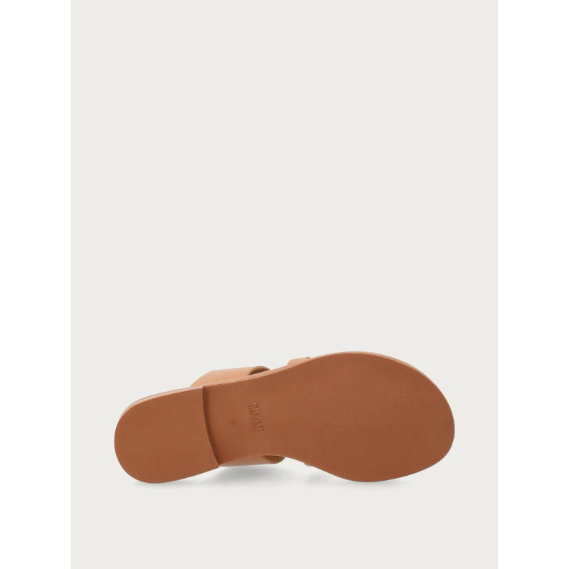 Frau ciabatta donna London in pelle mou cuoio 86M0