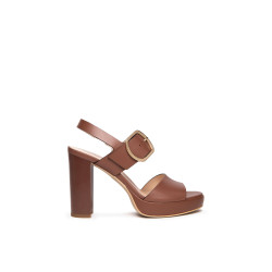 Nero Giardini sandali donna in pelle cuoio E513354D400