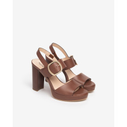 Nero Giardini sandali donna in pelle cuoio E513354D400
