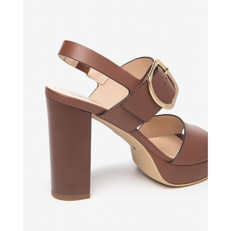 Nero Giardini sandali donna in pelle cuoio E513354D400
