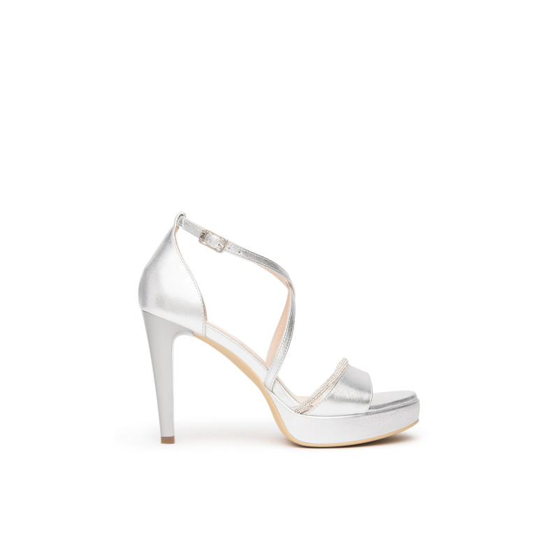 Nero Giardini sandali donna in pelle col. argento E615601DE700