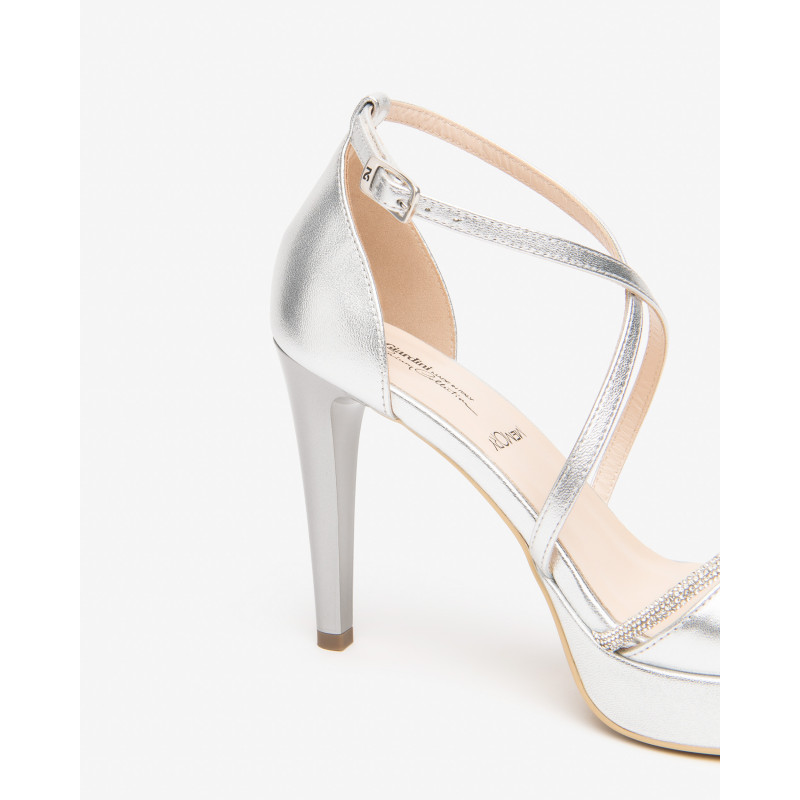 Nero Giardini sandali donna in pelle col. argento E615601DE700