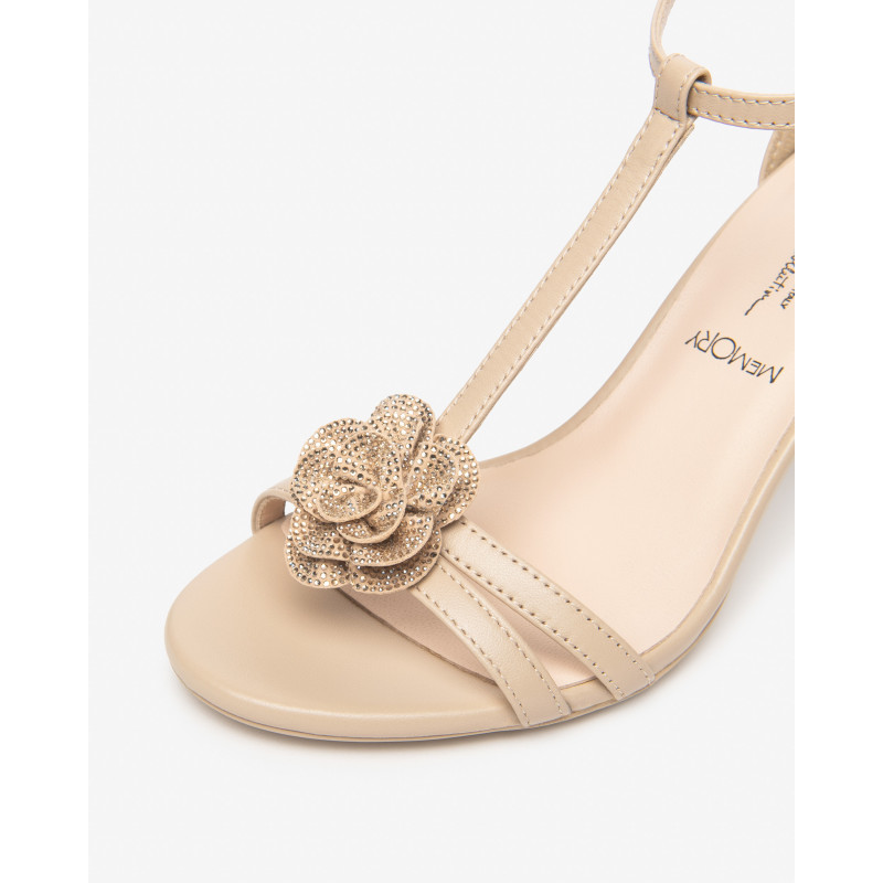 Nero Giardini sandali donna in pelle col. lino E615642DE453