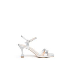 Nero Giardini sandali donna in pelle nettuno argento E615683DE700