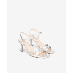 Nero Giardini sandali donna in pelle nettuno argento E615683DE700