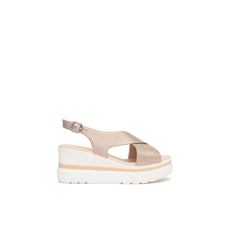 Nero Giardini sandali donna in pelle saturn con zeppa E513516D675